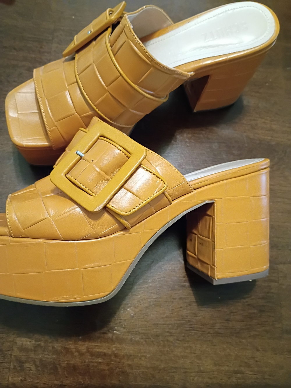 Schutz Platform Mule Heels with Buckle Size 10B